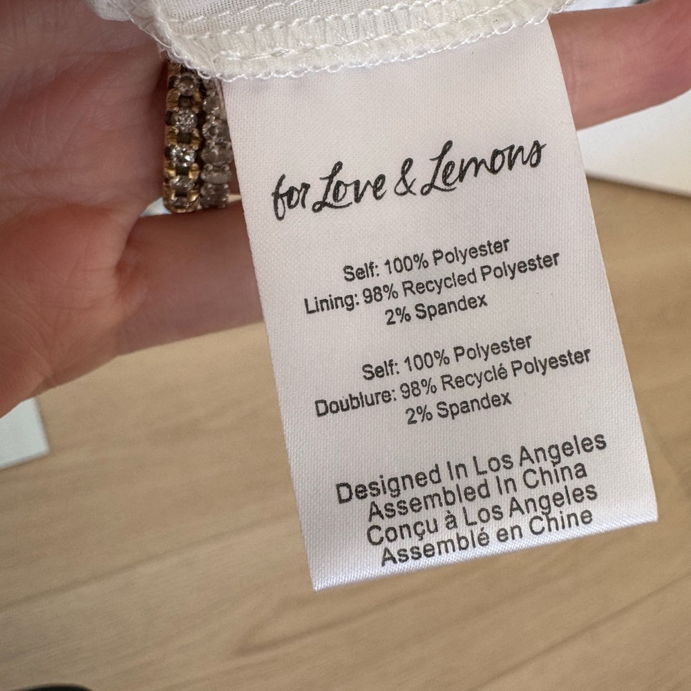 NWT For Love and Lemons Claudette Gingham Midi Dress in Light Blue + White - Picture 15 of 15